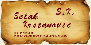 Selak Krstanović vizit kartica